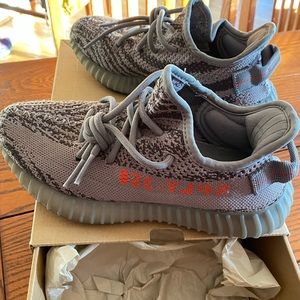 Yeezy Boost 350 V2 gray and orange